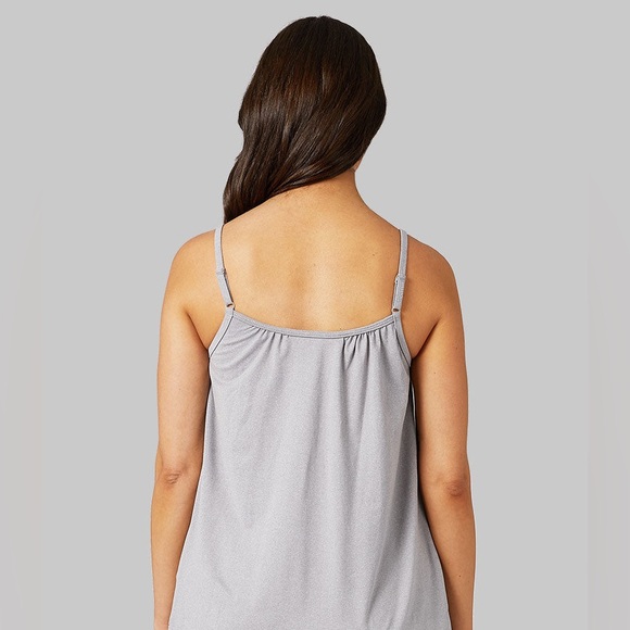 NWT 32 Degrees Women’s Cool Flowy Bra Cami, Ghost Grey Heather, Large. - Picture 4 of 6